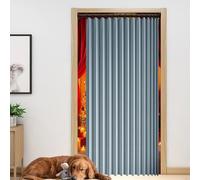 Rideau de Porte Occultant 85 x 180 cm Anti Froid et Chaleur Magnétique Impermeable à Oeillets Décoratif Rideau Occultant Pliants pour Salon Chambre Maison et Cuisine, Bleu