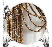 Rideau De Porte Perlé Bois,Rideau De Perlés 90x200/120x220cm,Rideau De Porte en Bambou Naturel Fait Main,Rideaux Anti-mouche,Rideau De Perlé Suspendu Pour Intérieur Extérieur,100strands-100x230cm