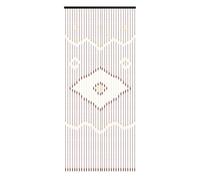 Rideau De Porte Perles Bambou Bois 90 X 208 Cm, Rideau Anti Mouche Extérieur, Séparation De Pièce Bohème Chocolat, Rideau Moustiquaire Porte D'entrée, Ventilation Naturelle, Sans Assemblage, Pour Bure