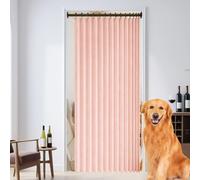 Rideau de Porte Pliant 119 x 177 cm Anti Bruit, Opaque, Bloquer, Separation, Anti Froid Occultant Chaleur Rideau Occultant Pliants pour Salon, Balcon, Chambre Moderne, Rose