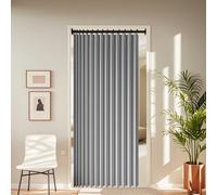 Rideau de Porte Pliant 140 x 176 cm Anti Bruit, Opaque, Bloquer, Separation, Anti Froid Occultant Chaleur Rideau de Porte Pliant pour Salon Chambre Maison et Cuisine, Gris