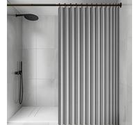 Rideau de Porte Pliant 156 x 135 cm Anti Bruit, Opaque, Bloquer, Separation, Anti Froid Occultant Chaleur Rideau Accordéon Placard pour Salon, Balcon, Chambre Moderne, Gris