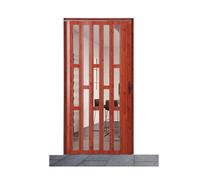 Rideau De Porte Plissé Invisible, Portes Accordéon, Intérieur Et Extérieur Porte De Grange Coulissante Avec Cadre En Aluminium Avec Serrure(WxH 39x80in (99x203cm))