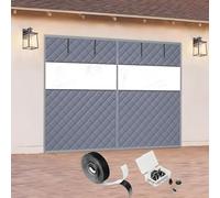 Rideau de Porte pour Garage - Rideaux de Porte Magnétique et Isolant, Coupe-Vent Imperméable en Tissu Oxford, Barrière Thermique pour Hiver et Été, Protection Contre Le Froid(Gray,240x350cm)