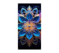 Rideau de porte rectangulaire Mandala Bannière à suspendre au mur Bannières de fond pour les yeux Rideau de bienvenue Panneau d'entrée pour fêtes, célébrations festives