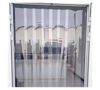 Rideau de porte robuste en PVC transparent imperméable pour entrepôt, garage, abri de jardin, écurie, cour, magasin, grange (165 x 210 cm), durable, facile à installer, utilisation industrielle