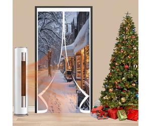 Rideau de Porte Thermique 102 x 210 cm Matériau Mains Libres, et Économe en Énergie, Isolation en Hiver Moustiquaire Porte Rideau pour de Cuisine et Salon, A