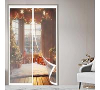 Rideau de Porte Thermique 176 x 275 cm Chaud en Hiver et Frais en Été, Chaud Coupe-Vent et Insonorisant Rideau de Porte Anti Froid pour Salon, Chambre Chauffante, A
