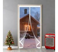 Rideau de Porte Thermique 240 x 240 cm Anti Froid et Chaleur Vent Isolation Phonique Imperméable Transparent Rideau Thermique pour Cuisine et Salon de Porte, A