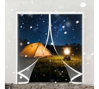 Rideau de Porte Thermique 240 x 240 cm Coupe-Vent, Protection Contre Le Froid, Isolation Thermique Rideau de Porte D'Hiver Magnétique pour Salon, Chambre Chauffante, A