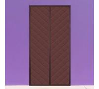 Rideau de Porte Thermique 76 x 298 cm Vent et Insonorisant Rideau Isolant pour Portes D'Hiver Sans Perçage, Étanche, Adapté Aux Animaux Domestiques pour Porte de Balcon, brun