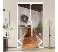 Rideau de Porte Thermique 98 x 178 cm Coupe-Vent, Protection Contre Le Froid, Isolation Thermique Moustiquaire Fenêtre Magnétique pour Cuisine, Chambre à Coucher, A