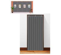 Rideau de porte thermique - Boudin de porte robuste for usage commercial, en magasin et à domicile - Rideau à lanières isolant et insonorisant for l'hiver(Grey,130cmx240cm)