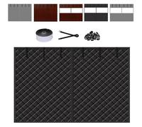 Rideau De Porte Thermique De Garage Kit D'isolation for Portes De Garage Rideau De Porte Isolant Coton Magnétique Marron Noir Gris Étanchéité(Noir,W198xH290cm)