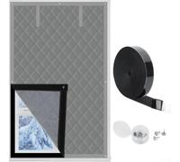 Rideau de porte thermique en coton épais coupe-vent sans perçage, boudin de porte isolé pour salon, terrasse, entrée