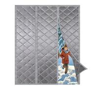 Rideau de porte thermique isolé 120 x 250 cm pour l'hiver, magnétique, imperméable, coupe-vent, économie d'énergie, rétention de la chaleur pour la maison, bloque les courants d'air froid, réduction