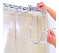 Rideau de Porte Transparent à lanières en PVC 180 x 200 cm - Rideau épais et Coupe-Vent pour congélateur, Garage et entrepôt - Moustiquaire de Porte en Plastique Durable - Solution Facile à