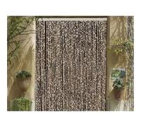 Rideau de porte tresses polyester avec feuillage artificiel Samana, blanc, 90 x 200 cm - Morel