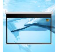 Rideau de Projection Manual Pull Down HD Projector Screen Auto Locking White 60 & 72 inch 4:3 & 16:9(60 inch 4:3)