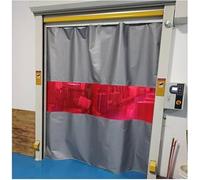Rideau de protection pour soudage - Fibre de verre - Ignifuge - Avec fenêtre de visualisation rouge - Pour ateliers et sites industriels