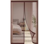 Rideau De Protection Thermique Magnétique For Porte 95 X 210 Cm, D'hiver Isolant Fumée D'huile For D'entrée(Coffee,122x203cm)