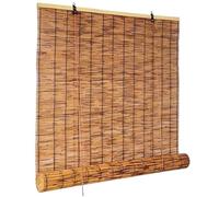 Rideau de Roseau Carbonisation 40×70cm Store Bambou Intérieur,Store Vénitien Bois Rétro,Occultation 70% pour Terrasse & Pergola