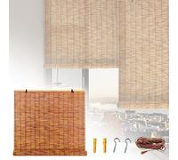Rideau De Roseau Exterieur Store Bambou Interieur Stores À Rouleaux Naturel Imperméables Intimité 70% D'occultation Stores À Relevage 50 60 70 80 90 100 110 120 130 140 150cm(60x170CM(WxH))
