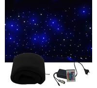 Rideau de scène LED ciel étoilé blanc et bleu avec télécommande pour décoration de fête de mariage, club, spectacle, 3 x 4 m