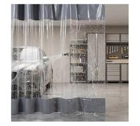 Rideau de séparation de garage industriel imperméable avec œillets en vinyle transparent pour station de lavage, atelier, usine - Rideau de porte robuste de 2 x 4 m