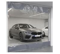 Rideau de séparation de garage industriel, panneau en vinyle transparent imperméable avec œillets pour ateliers et baies de lavage, séparateur robuste (2,5 x 4,2 m) pour espaces d'usine