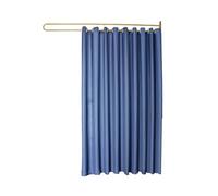 Rideau De Séparation for Salon De Beauté, Kit De Rideau Coulissant, Cloison De Séparation Murale, Longue Tringle De Support en U, for Cabine D'essayage(Color1,Rod-230cm)