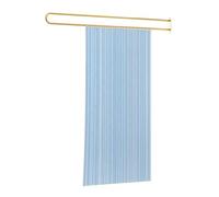 Rideau De Séparation for Salon De Beauté, Kit De Rideaux Coulissants, Séparateur De Pièce en U, Rideaux Muraux, for Cabine D'essayage De Massage(Blue,Rod-230cm)