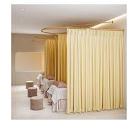 Rideau De Séparation for Salon De Beauté, Rideau De Séparation Fixé Au Plafond, Écran De Protection Translucide, Longue Barre De Support en U (1 Pièce)(Yellwo,Width-120cm)