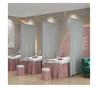 Rideau De Séparation for Salon De Beauté, Rideau Mural en Métal, Cloison en U, for Salon De Coiffure, Spa (1 Pièce)(Color1,Rod-200cm)