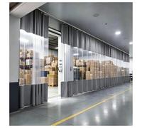 Rideau De Séparation Industriel, Doté D'œillets En Cuivre | Rideau En PVC Transparent Pour Station De Lavage, Imperméable, Destiné Aux Ateliers, Entrepôts Et Usines(Grey,3.8x3m)