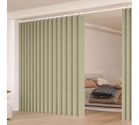 Rideau de séparation intérieur coulissant - Imperméable et pliable - Pour porte accordéon - Pour cuisine et placard - Vert - 160 x 200 cm - Avec tringle - Économie d'espace - Décoration d'intérieur