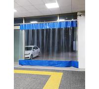 Rideau de séparation pour garage, Rideau de séparation coulissant en vinyle transparent isolé robuste, intérieur extérieur, plusieurs tailles(W6xH1.5m/20x5ft)