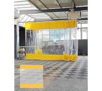 Rideau de séparation pour garage, Rideau de séparation en PVC for garage d'atelier avec rail, isolation transparente for intimité, plusieurs tailles(W8xH3m/26x10ft)