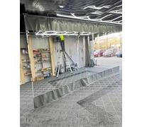 Rideau de séparation pour garage, Rideau de séparation garage coulissant, montage au plafond, cloison confidentialité, gris, plusieurs tailles(W6xH2.5m/20x8ft)