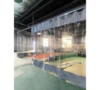 Rideau de séparation pour garage, Rideau de séparation garage en vinyle transparent, avec piste coulissante, intérieur et extérieur, plusieurs tailles(W6xH1.8m/20x6ft)