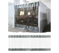 Rideau de séparation pour garage, Rideau séparateur de garage en vinyle avec rail, plusieurs tailles, cloison transparente coulissante(W5xH2.8m/16x9ft)