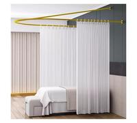 Rideau de séparation pour salon de beauté, barre de support en forme de U, semi-transparent, séparateur de pièce pour salon, clinique, chambre partagée