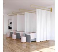 Rideau de séparation pour Salon de beauté, Suspension de 2,2 m, système de Rail de Support en Forme de U, cloison de séparation pour Cabine de Spa d'hôpital (Couleur : Rose, Taille : 230 cm/
