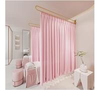 Rideau de séparation pour Salon de beauté, Suspension de 2,2 m, système de Rail de Support en Forme de U, cloison de séparation pour Cabine de Spa d'hôpital (Couleur : Rose, Taille : 230 cm/