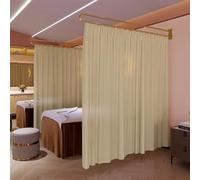 Rideau de séparation pour Salon de beauté, Suspension de 2,2 m, système de Rail de Support en Forme de U, cloison de séparation pour Cabine de Spa d'hôpital (Couleur : Rose, Taille : 230 cm/