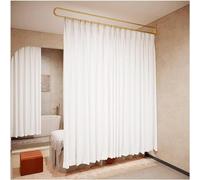 Rideau de séparation pour Salon de beauté, Suspension de 2,2 m, système de Rail de Support en Forme de U, Rideau de séparation pour hôpital (Couleur : Blanc, Taille : 230 cm/1 pièce)