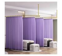 Rideau de séparation semi-transparent en forme de U pour salon de beauté, salon de beauté, clinique, chambre partagée