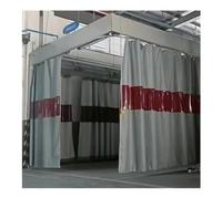 Rideau De Soudage Avec Fenêtre D'observation, Panneaux De Séparation De Garage Ignifugés, Couvertures feu, Rideau De Soudage Industriel, pour Entrepôt Et Atelier(Gray-1mm,4.5x3m/14.8x9.8ft)