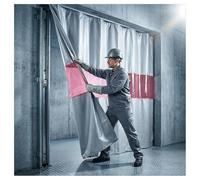 Rideau de soudage de 0,5mm d'épaisseur, Rideau de Porte ignifugé, Cloison d'atelier, Isolation Coupe-feu et résistante au feu(3.4x2.5m/11.2x8.2ft)