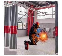 Rideau de soudage industriel avec œillets en cuivre et fenêtre de visualisation pour la sécurité et la protection d'atelier